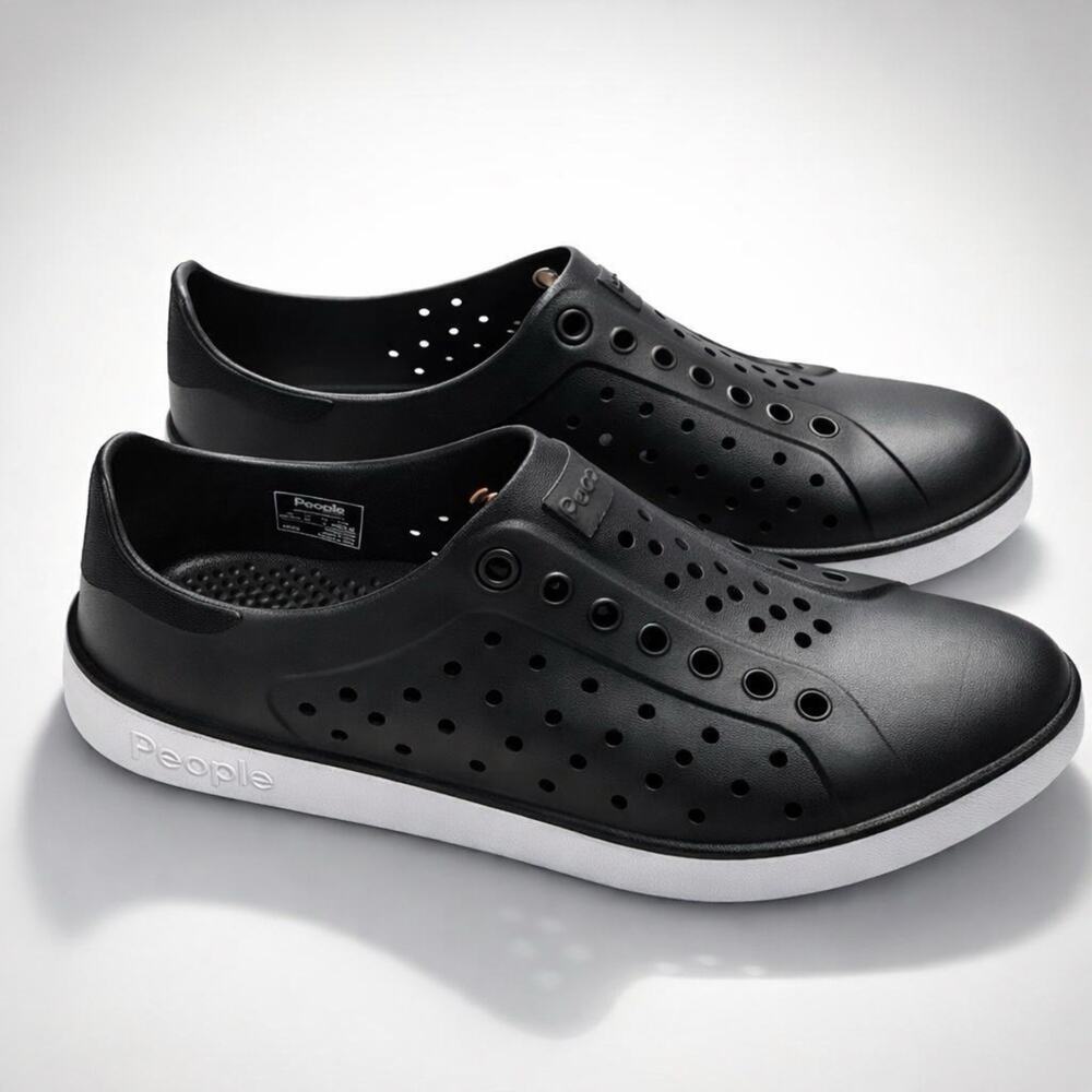 People Footwear Ace Water Vegan Sneakers Black M-8 W-10 Waterproof Lightweight